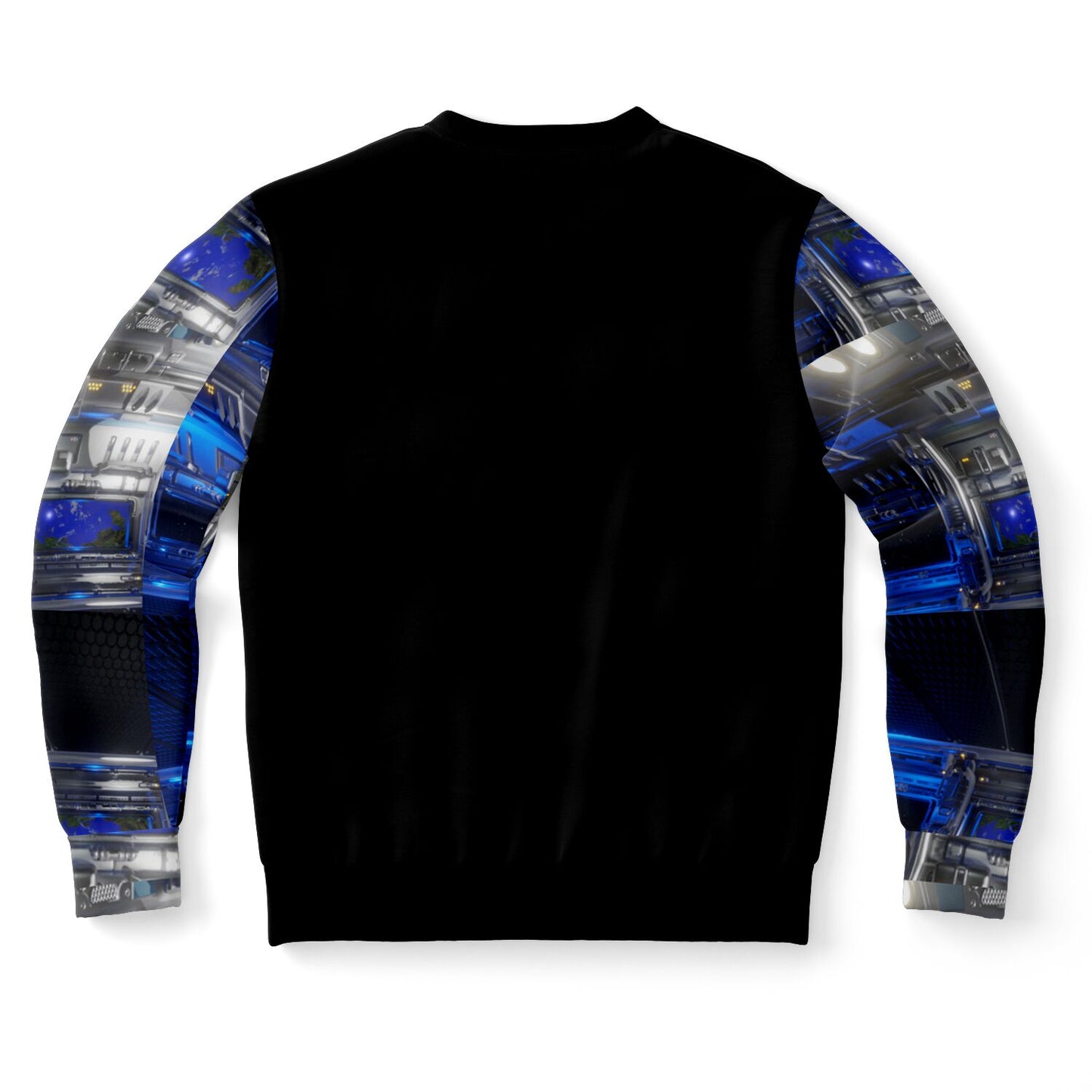 Departing Earth Long Sleeve Sweatshirt – Futuristic Elegance with Artistic Flair