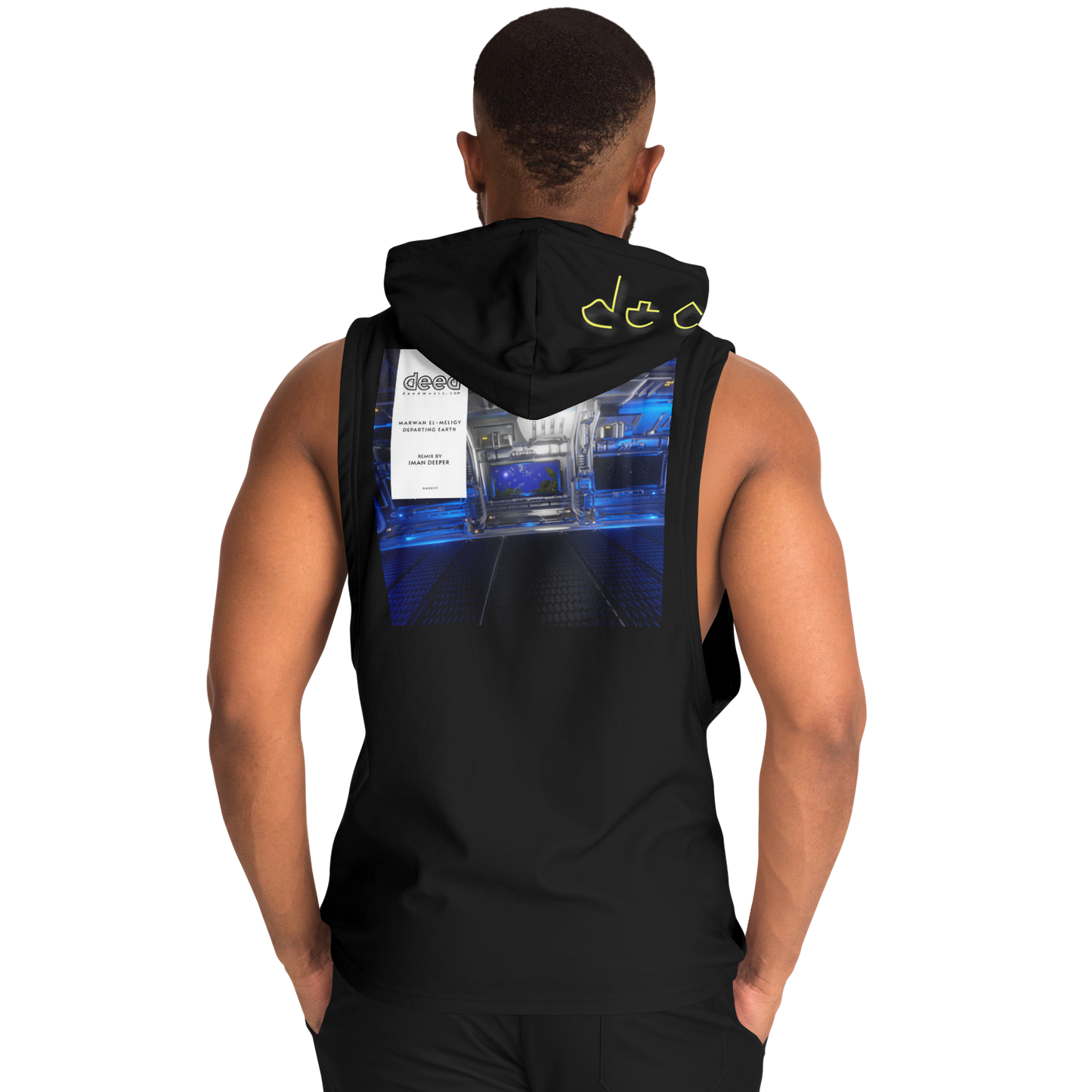 Departing Earth Sleeveless Hoodies – Embrace Sustainable Fashion with a Futuristic Edge